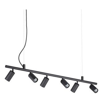 Ideal Lux - LED luster na sajli DYNAMITE 6xGU10/7W/230V CRI 90 crno
