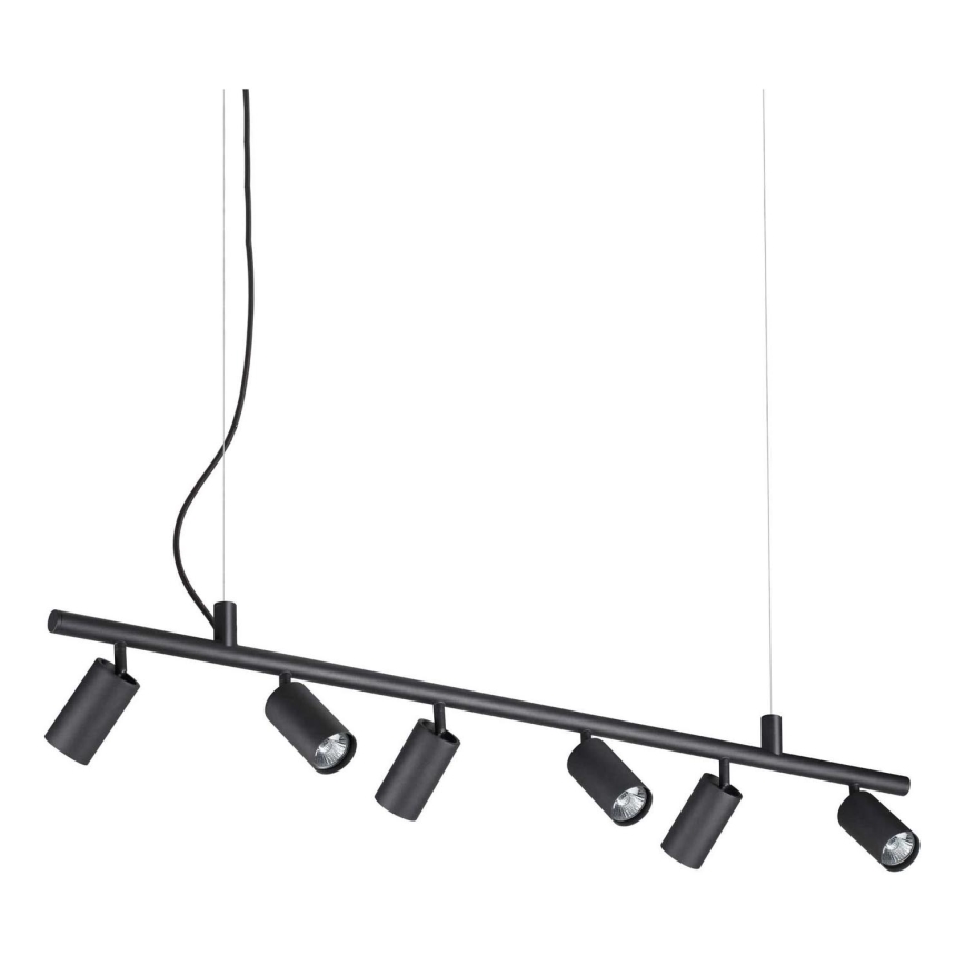 Ideal Lux - LED luster na sajli DYNAMITE 6xGU10/7W/230V CRI 90 crno