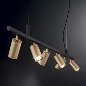 Ideal Lux - LED luster na sajli DYNAMITE 6xGU10/7W/230V CRI 90 crno/mesing
