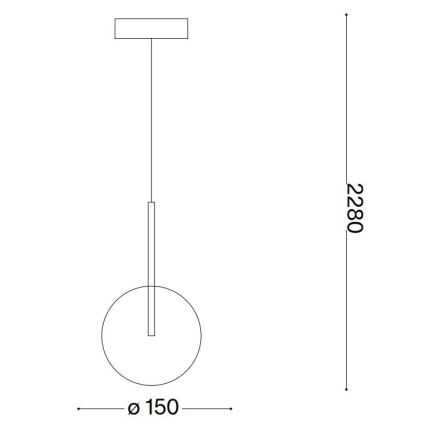 Ideal Lux - LED luster na sajli EQUINOXE 1xG4/2W/230V pr. 15 cm sjajni krom/dimno