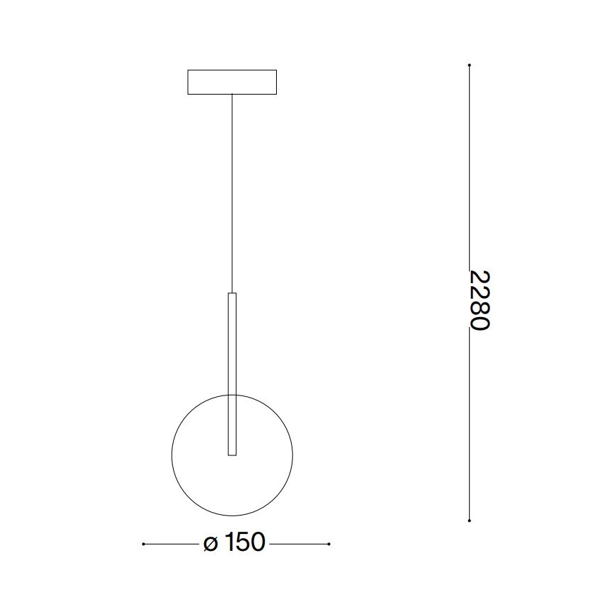 Ideal Lux - LED luster na sajli EQUINOXE 1xG4/2W/230V pr. 15 cm sjajni krom/dimno