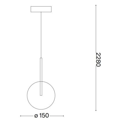Ideal Lux - LED luster na sajli EQUINOXE 1xG4/2W/230V pr. 15 cm mesing/prozirna