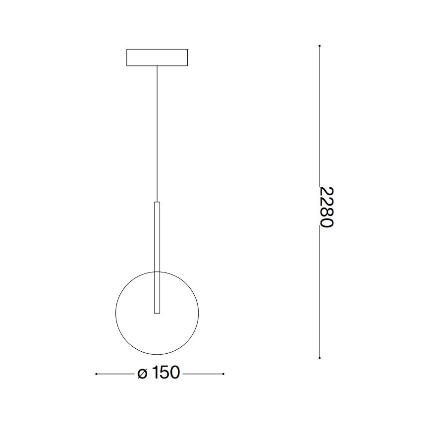 Ideal Lux - LED luster na sajli EQUINOXE 1xG4/2W/230V pr. 15 cm mesing/prozirna