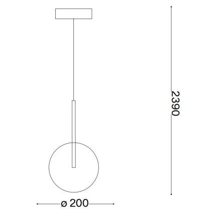 Ideal Lux - LED luster na sajli EQUINOXE 1xG4/2W/230V pr. 20 cm mesing/dimno