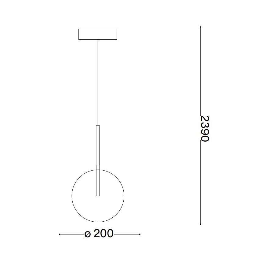 Ideal Lux - LED luster na sajli EQUINOXE 1xG4/2W/230V pr. 20 cm mesing/dimno
