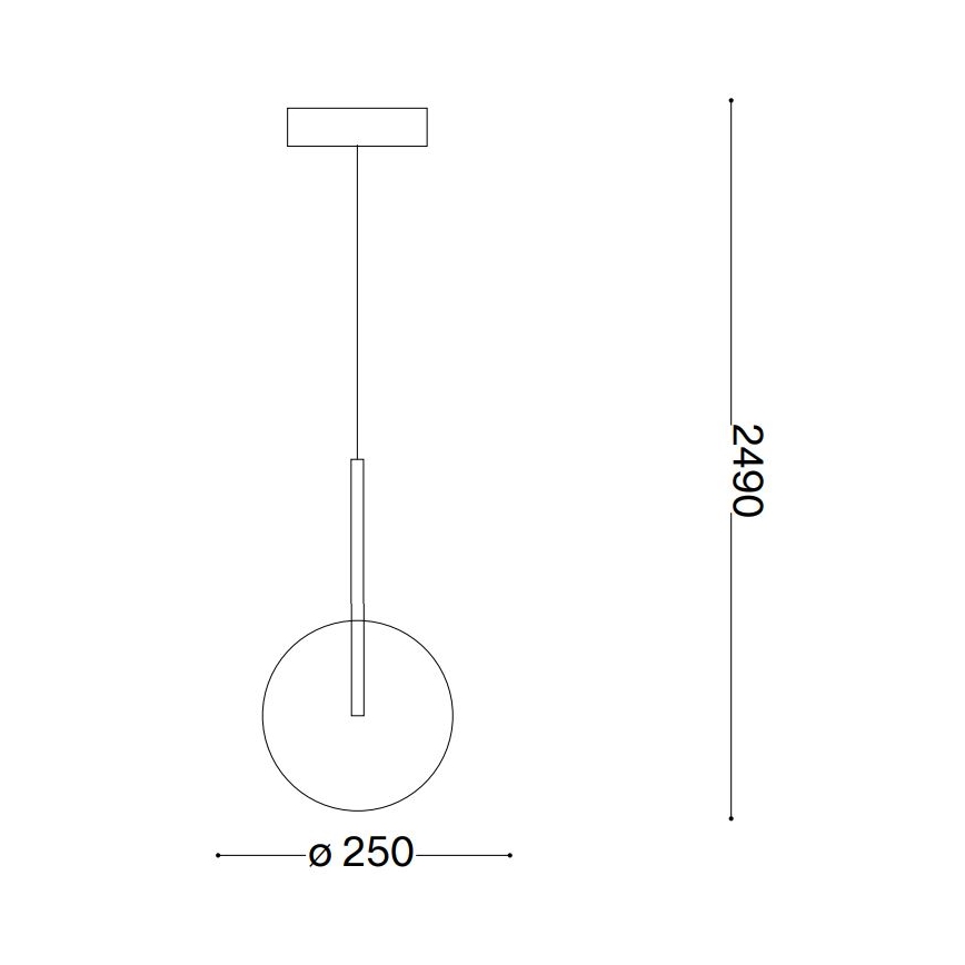 Ideal Lux - LED luster na sajli EQUINOXE 1xG4/2W/230V pr. 25 cm sjajni krom/dimno