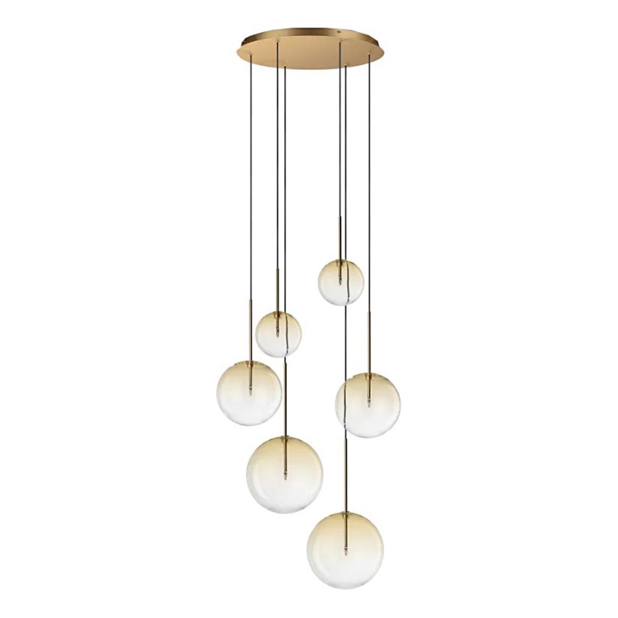 Ideal Lux - LED luster na sajli EQUINOXE 6xG4/2W/230V pr. 65 cm mesing/dimno