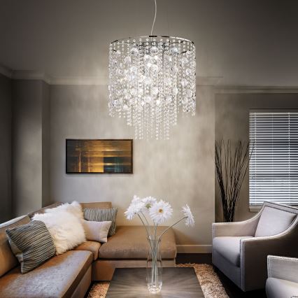 Ideal Lux - LED luster na sajli EVASIONE 8xG9/3W/230V pr. 41 cm sjajni krom