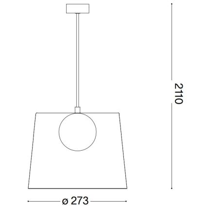 Ideal Lux - LED luster na sajli FADE 1xG9/3W/230V pr. 27,3 cm bakreno/dimno