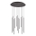 Ideal Lux - LED luster na sajli FILO LED/25W/230V crno