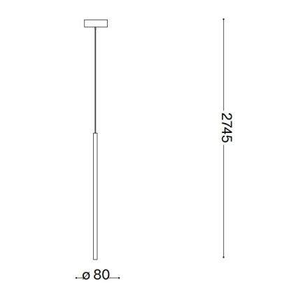 Ideal Lux - LED luster na sajli FILO LED/3,5W/230V 2700K CRI 90 bela