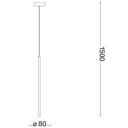 Ideal Lux - LED luster na sajli FILO LED/3,5W/230V mesing