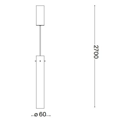 Ideal Lux - LED luster na sajli FLAM LED/10W/230V pr. 6 cm CRI 90 dimno