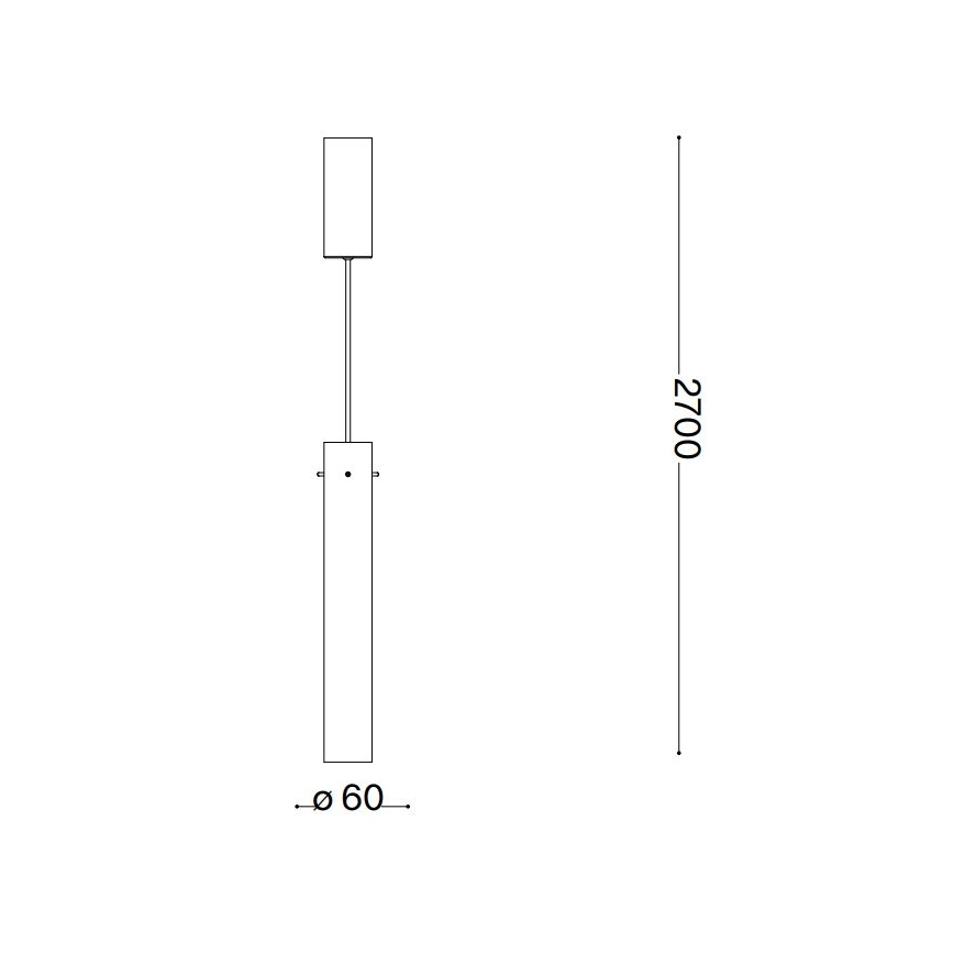 Ideal Lux - LED luster na sajli FLAM LED/10W/230V pr. 6 cm CRI 90 dimno