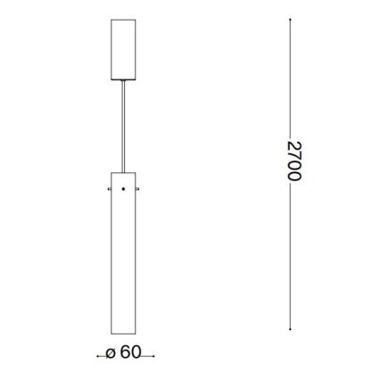 Ideal Lux - LED luster na sajli FLAM LED/10W/230V pr. 6 cm CRI 90 prozirna