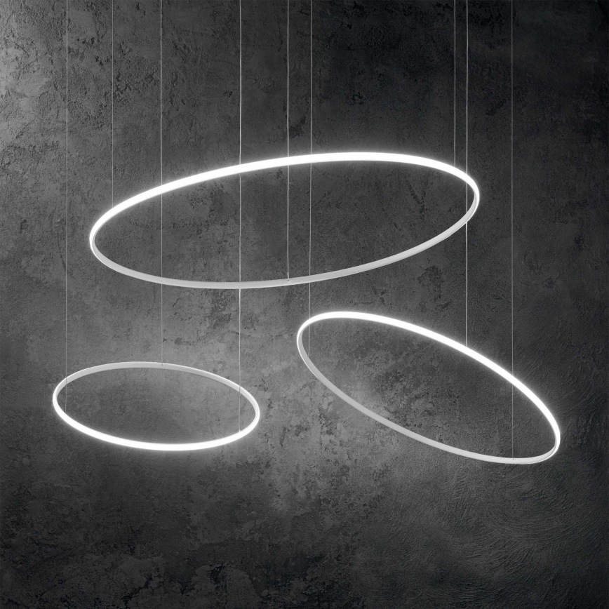 Ideal Lux - LED luster na sajli HULAHOOP LED/46W/230V 3000K pr. 100 cm CRI 90 bela