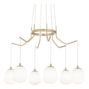 Ideal Lux - LED luster na sajli KAROUSEL 6xG9/3W/230V pr. 72 cm mesing