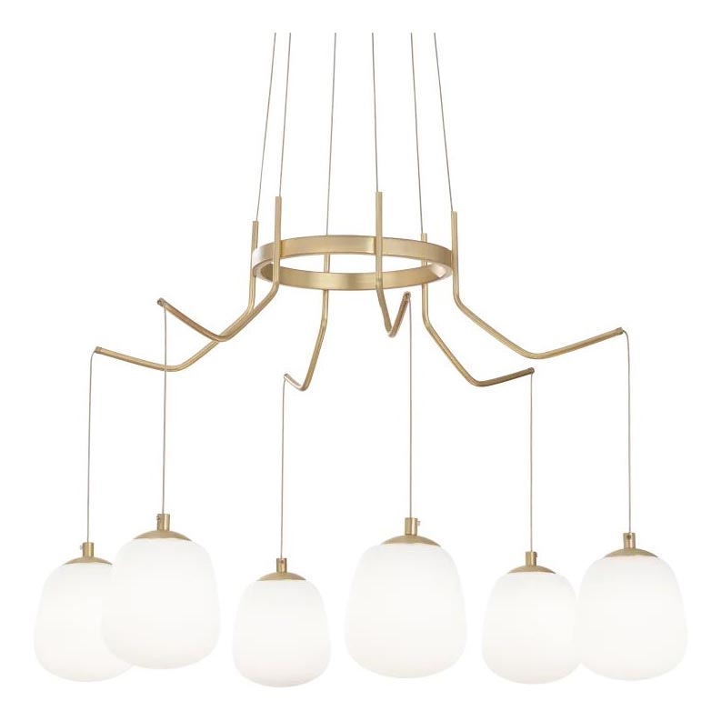 Ideal Lux - LED luster na sajli KAROUSEL 6xG9/3W/230V pr. 72 cm mesing