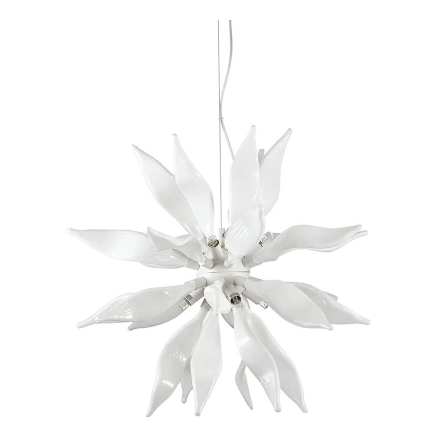 Ideal Lux - LED luster na sajli LEAVES 8xG9/3W/230V pr. 63 cm bela