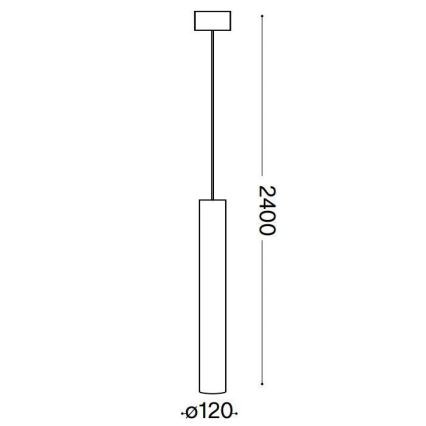 Ideal Lux - LED luster na sajli LOOK 1xGU10/10W/230V crno