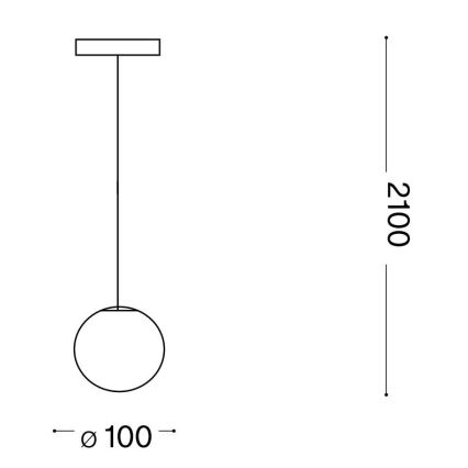 Ideal Lux - LED luster na sajli MAPA 1xG9/3W/230V pr. 10 cm bela