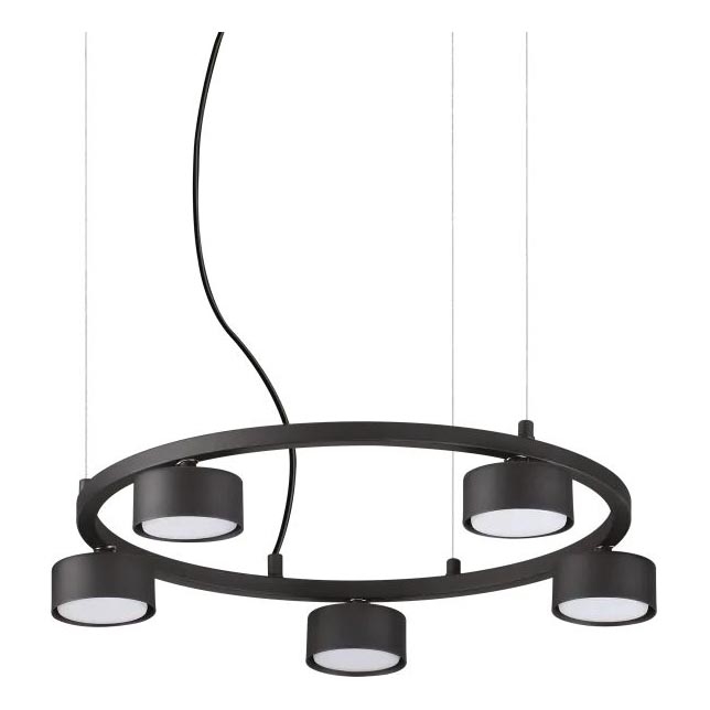 Ideal Lux - LED luster na sajli MINOR 5xGX53/9W/230V pr. 50 cm crno