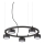 Ideal Lux - LED luster na sajli MINOR 5xGX53/9W/230V pr. 50 cm crno
