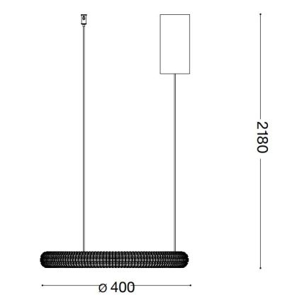 Ideal Lux - LED luster na sajli MIRACLE LED/25W/230V pr. 40 cm CRI 90 mat krom