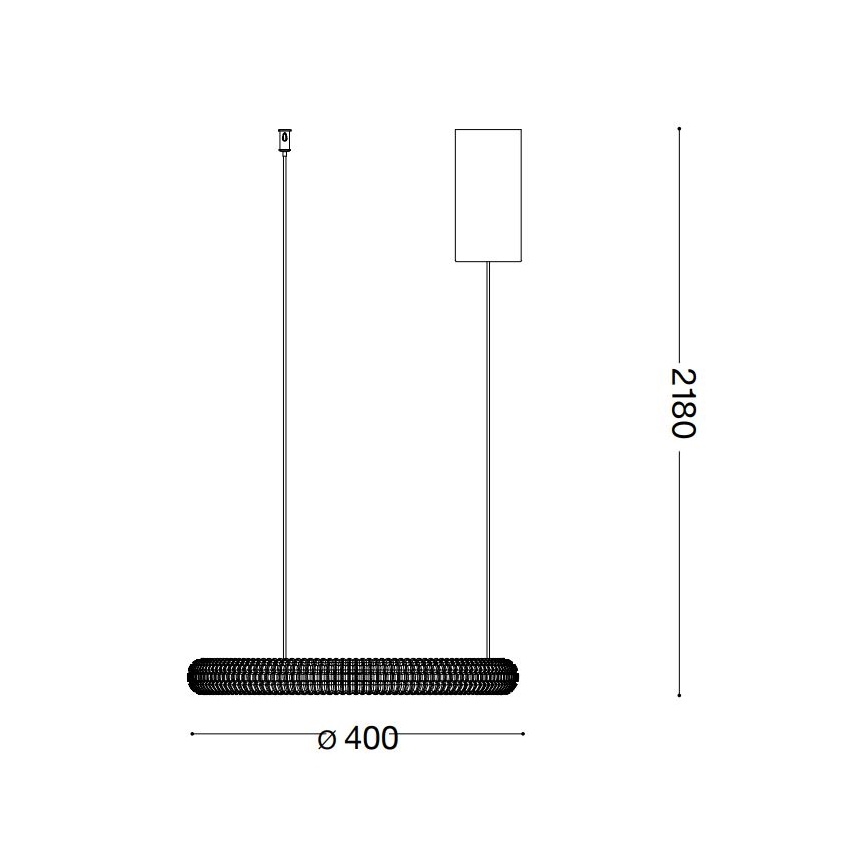 Ideal Lux - LED luster na sajli MIRACLE LED/25W/230V pr. 40 cm CRI 90 mat krom