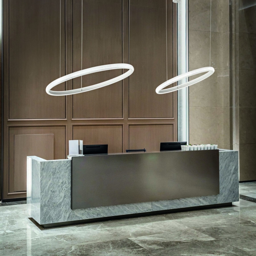 Ideal Lux - LED luster na sajli MIRACLE LED/37W/230V pr. 60 cm CRI 90 mat krom