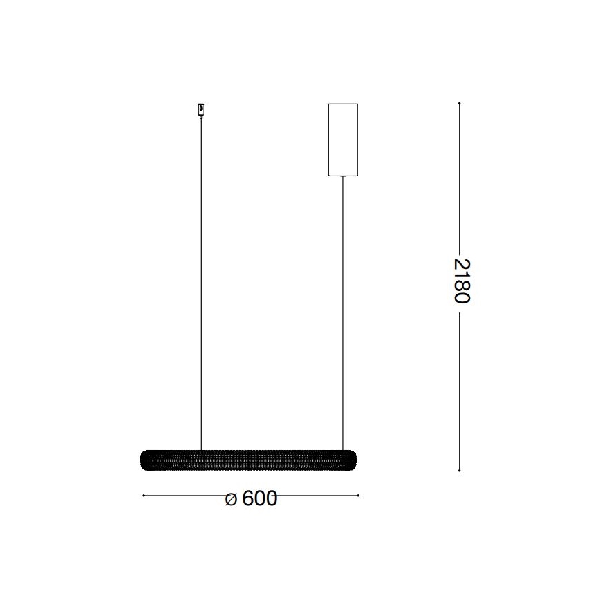 Ideal Lux - LED luster na sajli MIRACLE LED/37W/230V pr. 60 cm CRI 90 mat krom