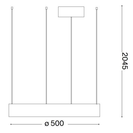 Ideal Lux - LED luster na sajli ORACLE LED/28W/230V 3000K pr. 50 cm CRI 90 bela