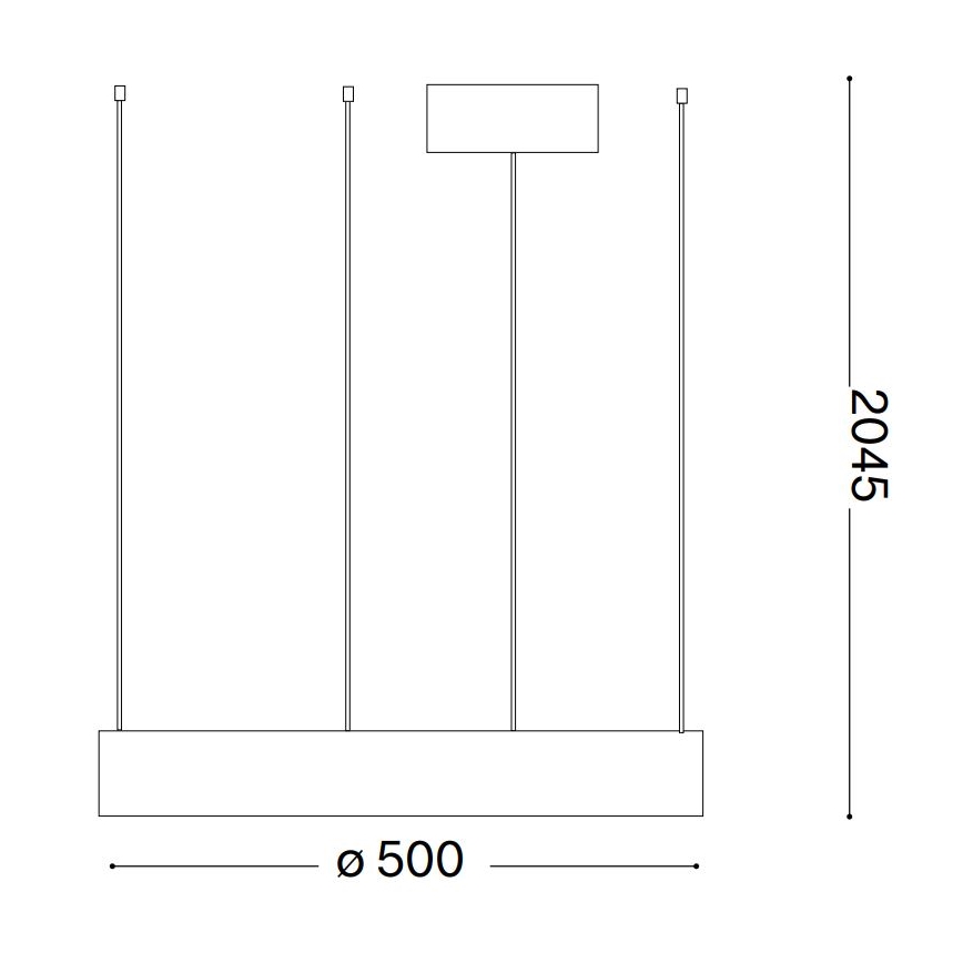 Ideal Lux - LED luster na sajli ORACLE LED/28W/230V 3000K pr. 50 cm CRI 90 crno