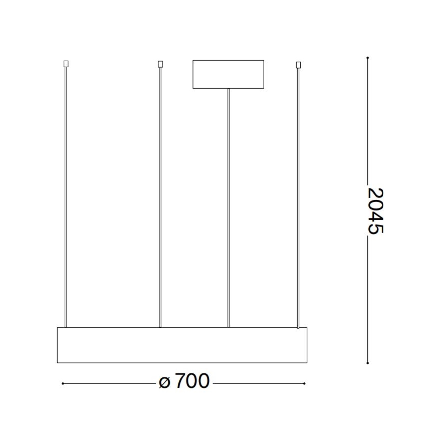 Ideal Lux - LED luster na sajli ORACLE LED/35W/230V 3000K pr. 70 cm CRI 90 bela