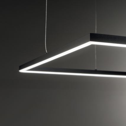 Ideal Lux - LED luster na sajli ORACLE SLIM LED/33W/230V 3000K 50x50 cm crno