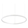 Ideal Lux - LED luster na sajli ORACLE SLIM LED/37W/230V 2700K pr. 70,5 cm bela