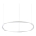 Ideal Lux - LED luster na sajli ORACLE SLIM LED/38W/230V 3000K pr. 70 cm bela