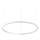 Ideal Lux - LED luster na sajli ORACLE SLIM LED/38W/230V 4000K pr. 70 cm bela