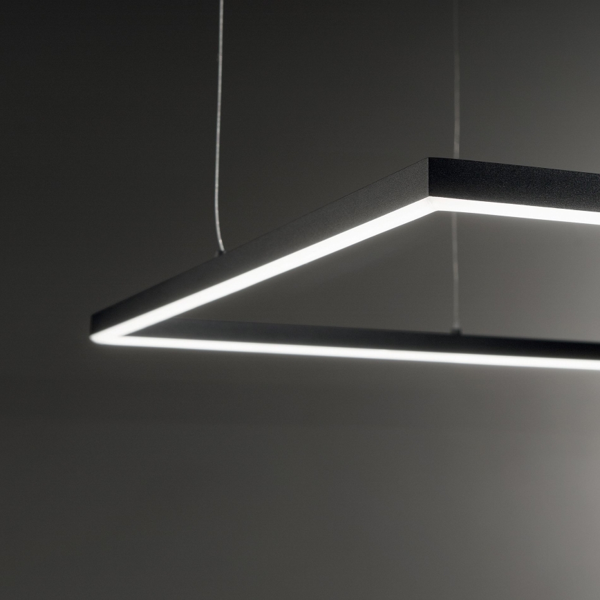 Ideal Lux - LED luster na sajli ORACLE SLIM LED/41W/230V 3000K 70x70 cm crno
