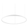 Ideal Lux - LED luster na sajli ORACLE SLIM LED/53W/230V 2700K pr. 90 cm bela