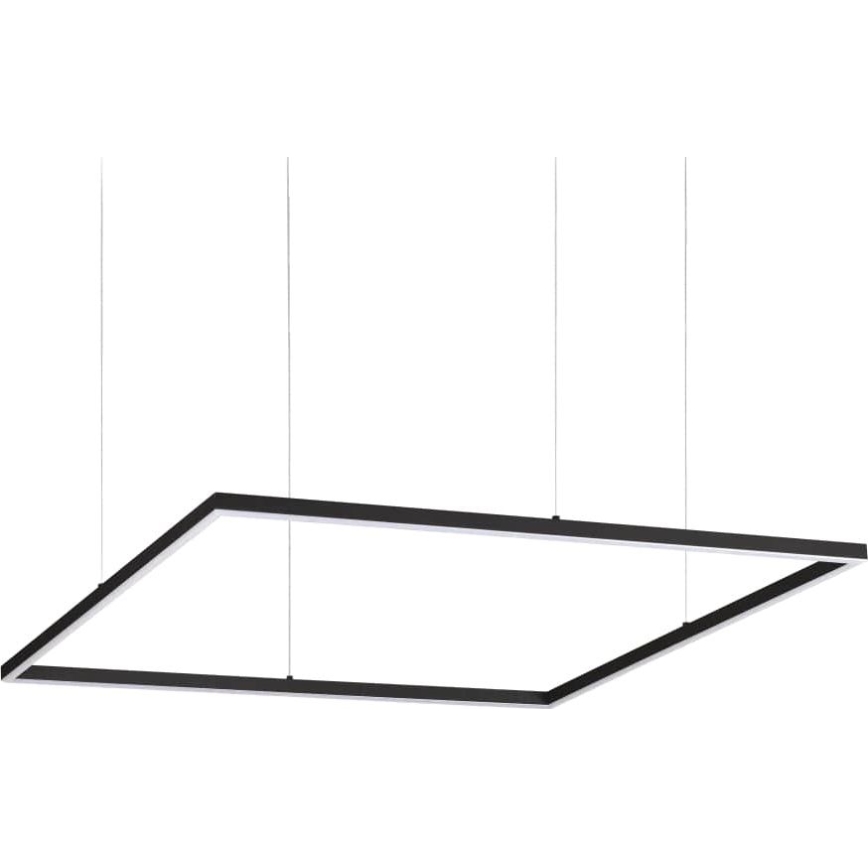 Ideal Lux - LED luster na sajli ORACLE SLIM LED/53W/230V 3000K 90x90 cm crno