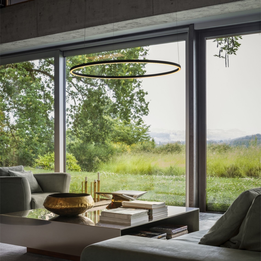 Ideal Lux - LED luster na sajli ORACLE SLIM LED/55W/230V 4000K pr. 90 cm crno