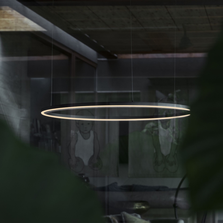 Ideal Lux - LED luster na sajli ORACLE SLIM LED/55W/230V 4000K pr. 90 cm crno