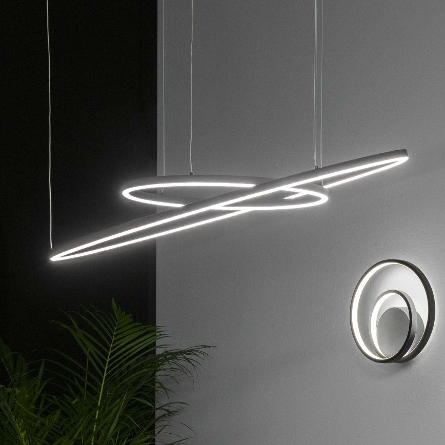 Ideal Lux - LED luster na sajli ORACLE SLIM LED/55W/230V 4000K pr. 90 cm crno