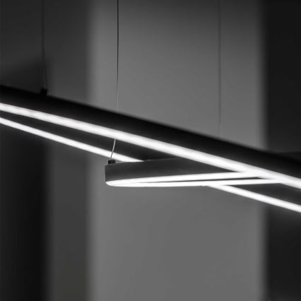 Ideal Lux - LED luster na sajli ORACLE SLIM LED/55W/230V 4000K pr. 90 cm crno