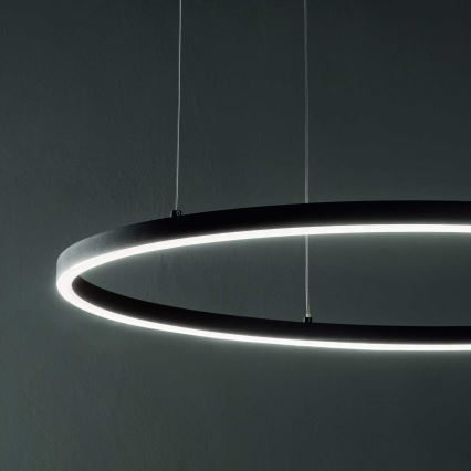 Ideal Lux - LED luster na sajli ORACLE SLIM LED/55W/230V 4000K pr. 90 cm crno