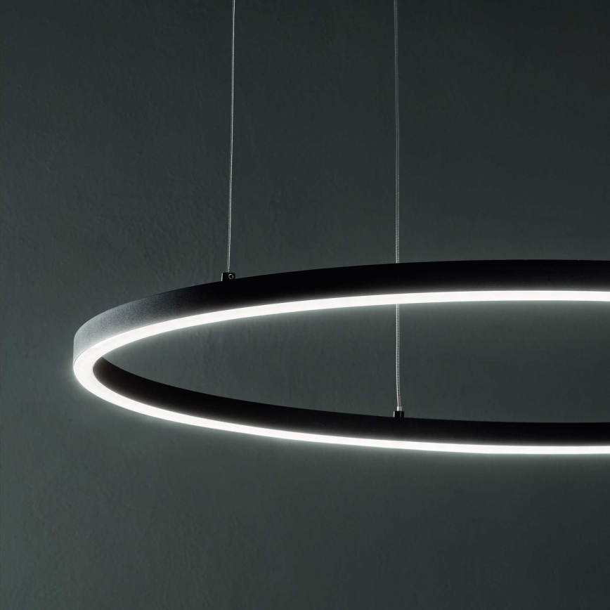 Ideal Lux - LED luster na sajli ORACLE SLIM LED/55W/230V 4000K pr. 90 cm crno