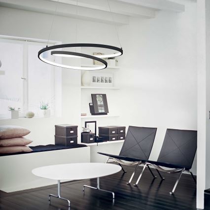 Ideal Lux - LED luster na sajli OZ LED/47W/230V pr. 60 cm CRI 90 crno