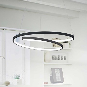 Ideal Lux - LED luster na sajli OZ LED/52W/230V pr. 80 cm CRI 90 crno
