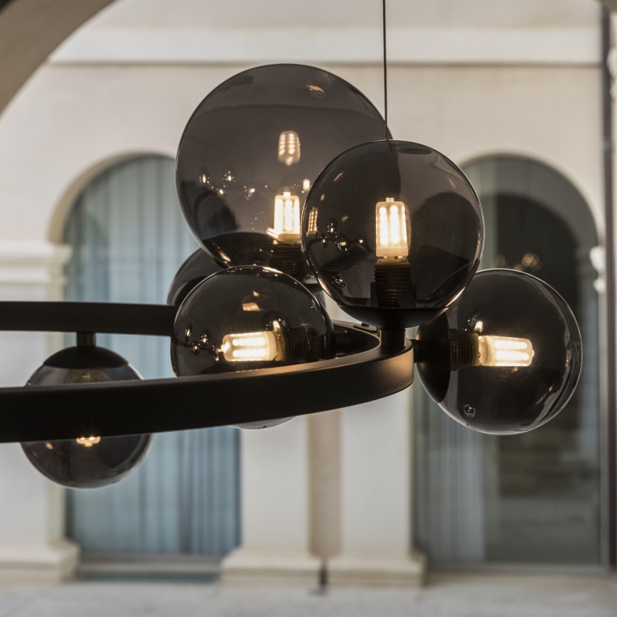Ideal Lux - LED luster na sajli PERLAGE 11xG9/3W/230V crno